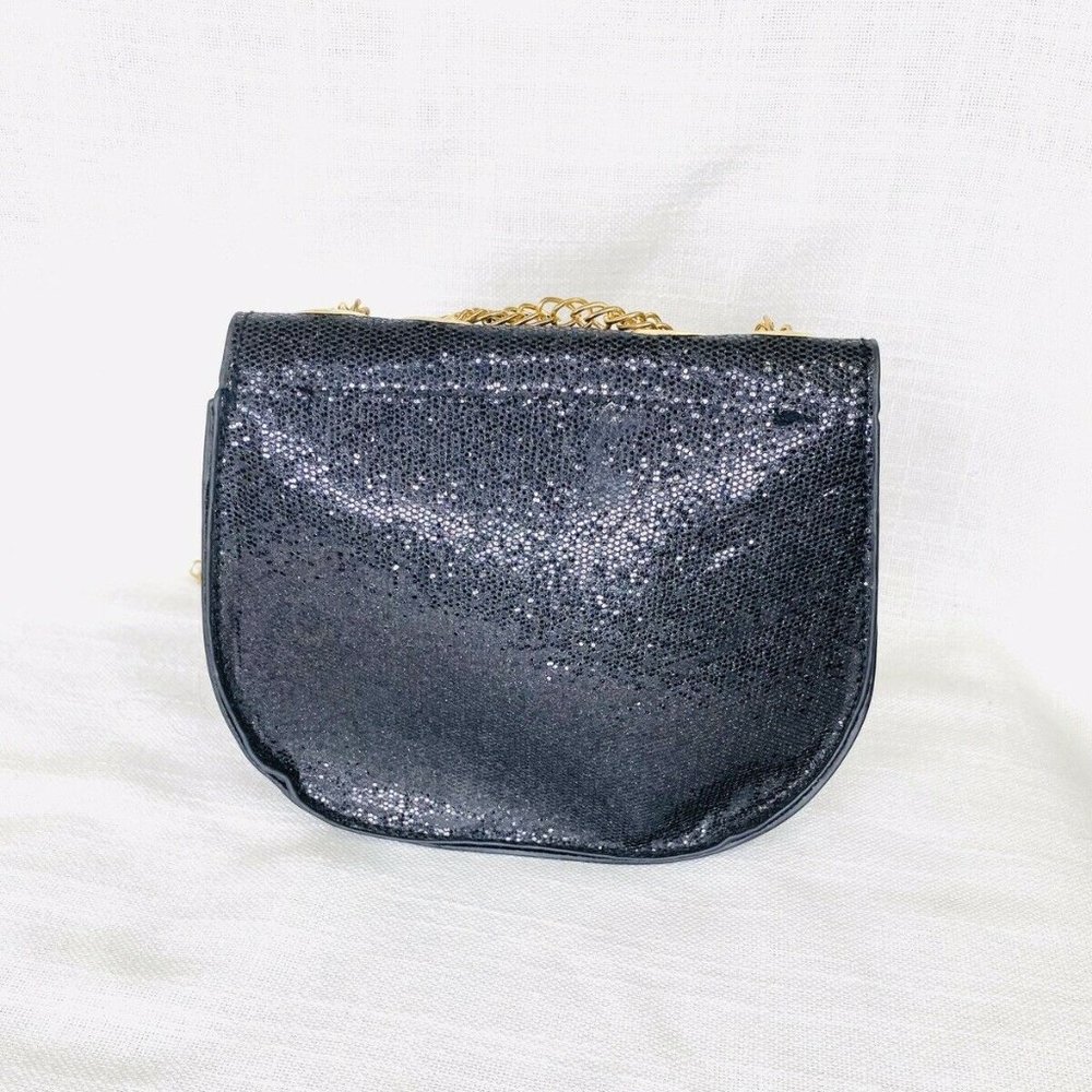New Victoria Leland Designs Shimmer Crossbody Bag Gold Chain Strap - Picture 4 of 9